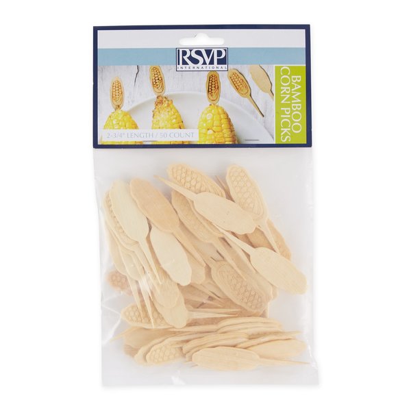 Rsvp International Bamboo Corn Picks - 50Ct, 50PK BOO-CORN